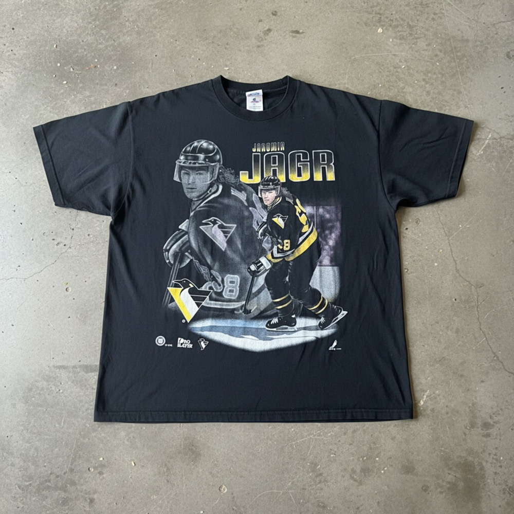Pro Player Jaromir Jagr Pittsburgh Penguins T-Shirt XXL Black Vintage NHL